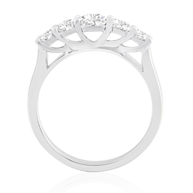 R-44451-AD-W   1.00ct Diamond Five Stone Ring