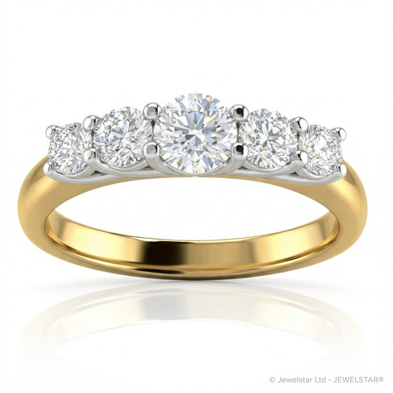 R-44451-AD-Y  Diamond Five Stone Ring 1.00ct