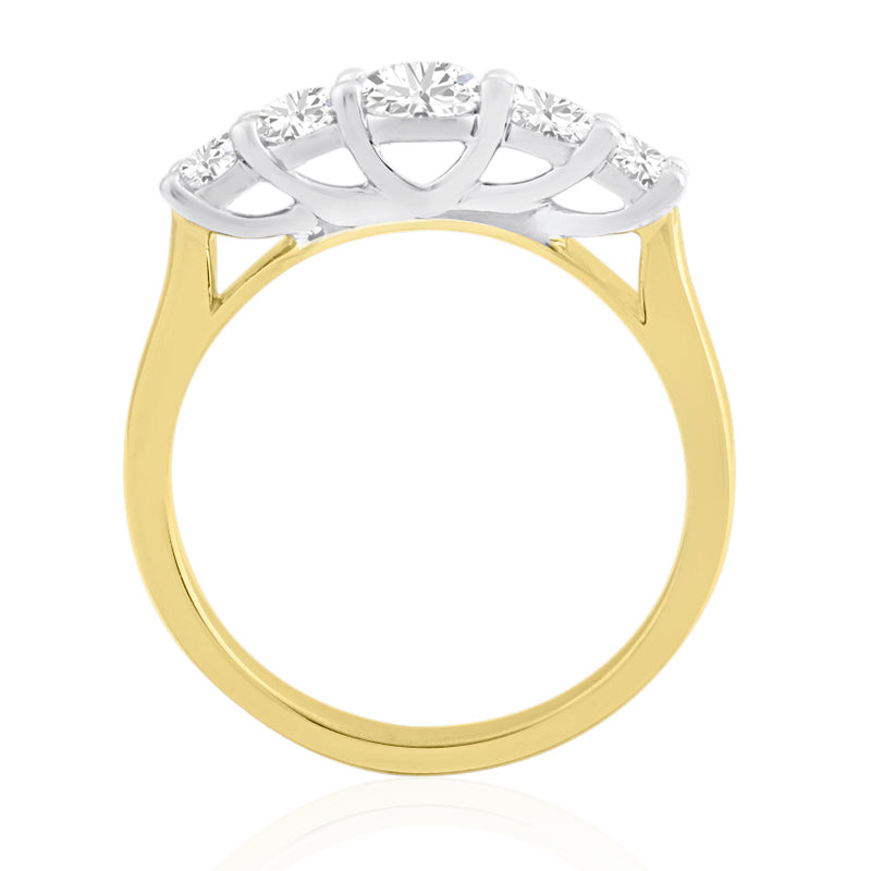 R-44451-AD-Y   1.00ct Diamond Five Stone Ring