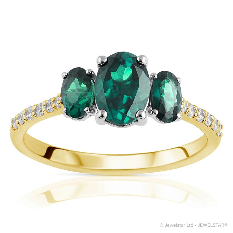 R-44620-EM-Y  Diamond & Emerald Dress Ring