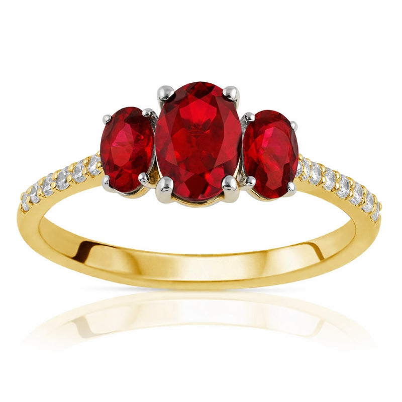 R-44620-RU-Y  Diamond & Ruby Dress Ring