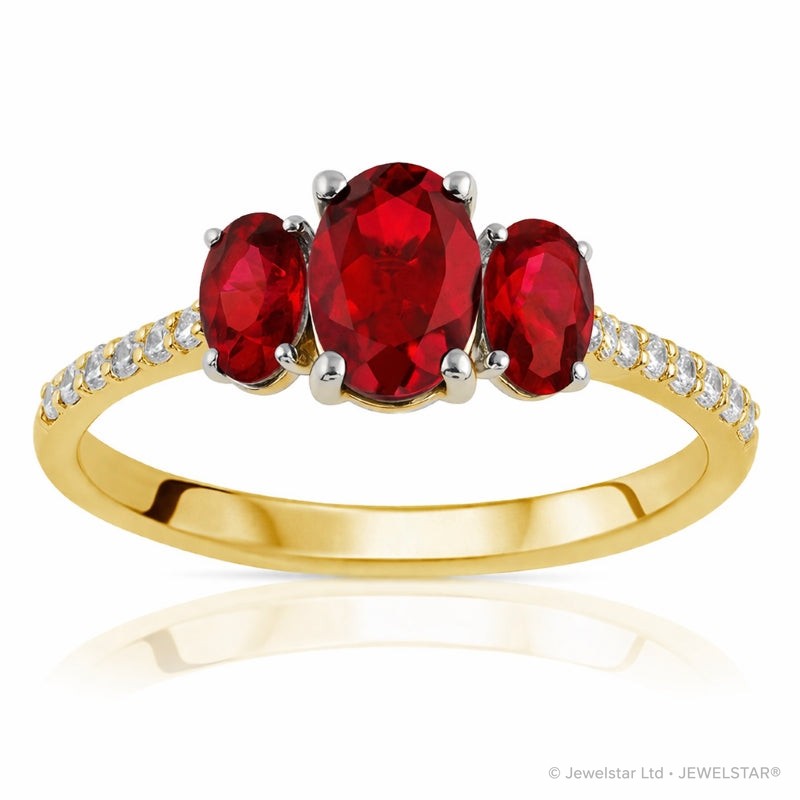 R-44620-RU-Y  Diamond & Ruby Dress Ring