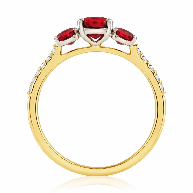 R-44620-RU-Y  Diamond & Ruby Dress Ring