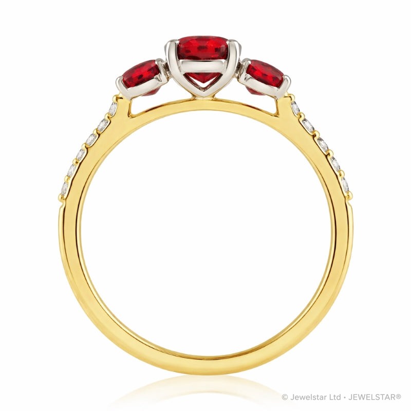 R-44620-RU-Y  Diamond & Ruby Dress Ring