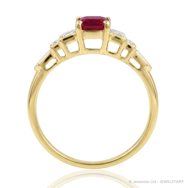 R-44637-RU-Y  Diamond & Ruby Dress Ring