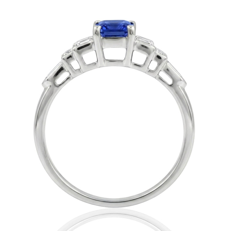 R-44637-SA-W  Diamond & Sapphire Dress Ring