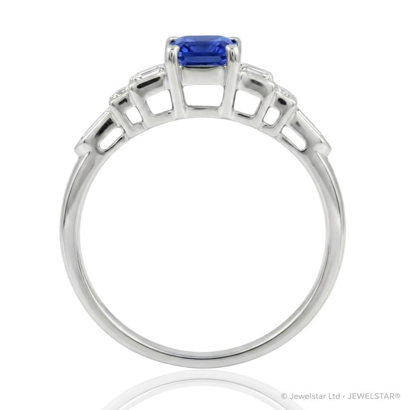 R-44637-SA-W  Diamond & Sapphire Dress Ring
