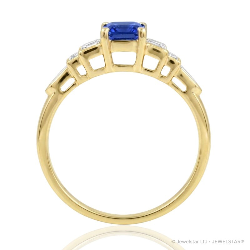 R-44637-SA-Y  Diamond & Sapphire Dress Ring