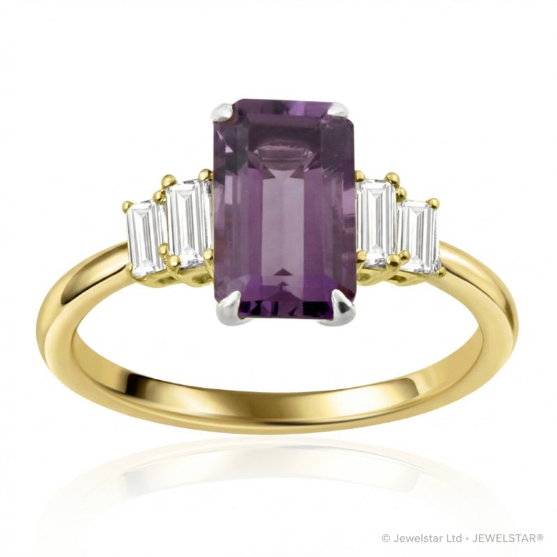 R-44638-AM-Y  Diamond & Amethyst Dress Ring