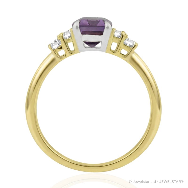 R-44638-AM-Y  Diamond & Amethyst Dress Ring