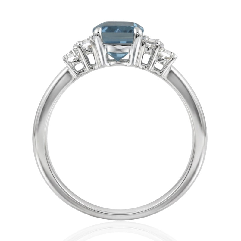 R-44638-BT-W  Diamond & Blue Topaz Dress Ring