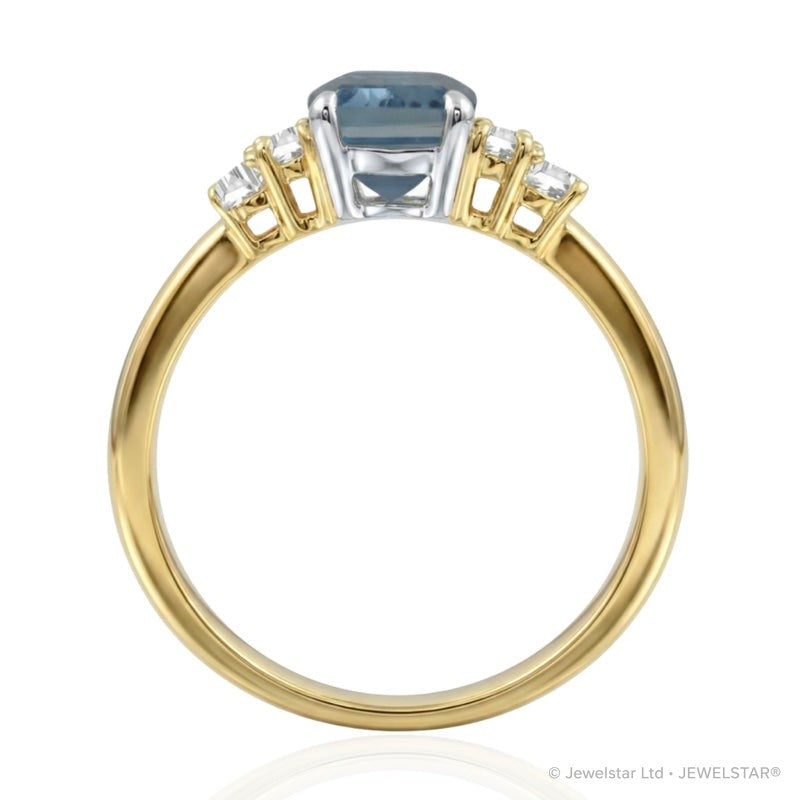 R-44638-BT-Y  Diamond & Blue Topaz Dress Ring