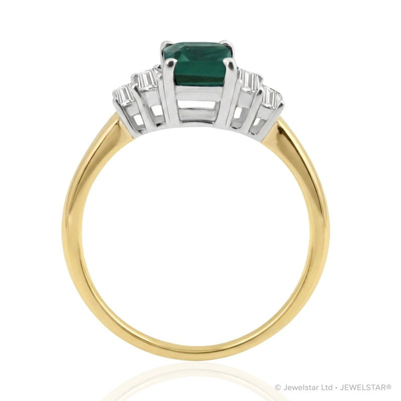 R-44641-EM-Y  Diamond & Emerald Dress Ring