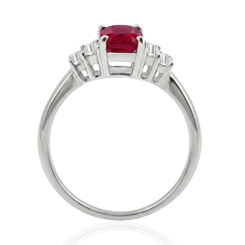 R-44641-RU-W  Diamond & Ruby Dress Ring