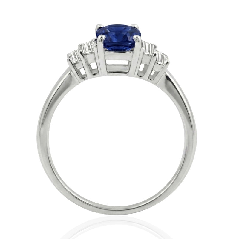 R-44641-SA-W  Diamond & Sapphire Dress Ring