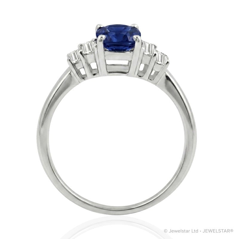 R-44641-SA-W  Diamond & Sapphire Dress Ring
