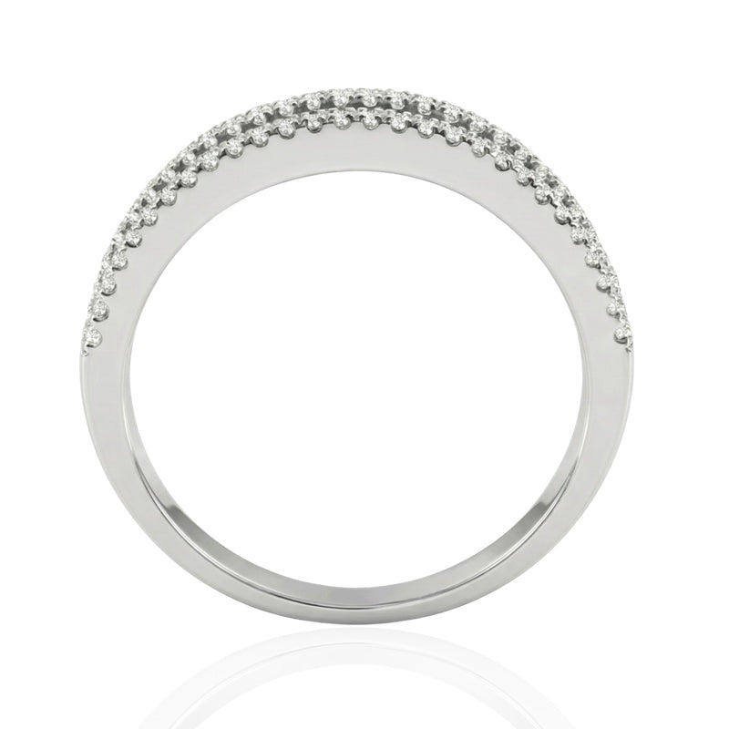 R-44642-RU-W   Diamond & Ruby Half Eternity Ring