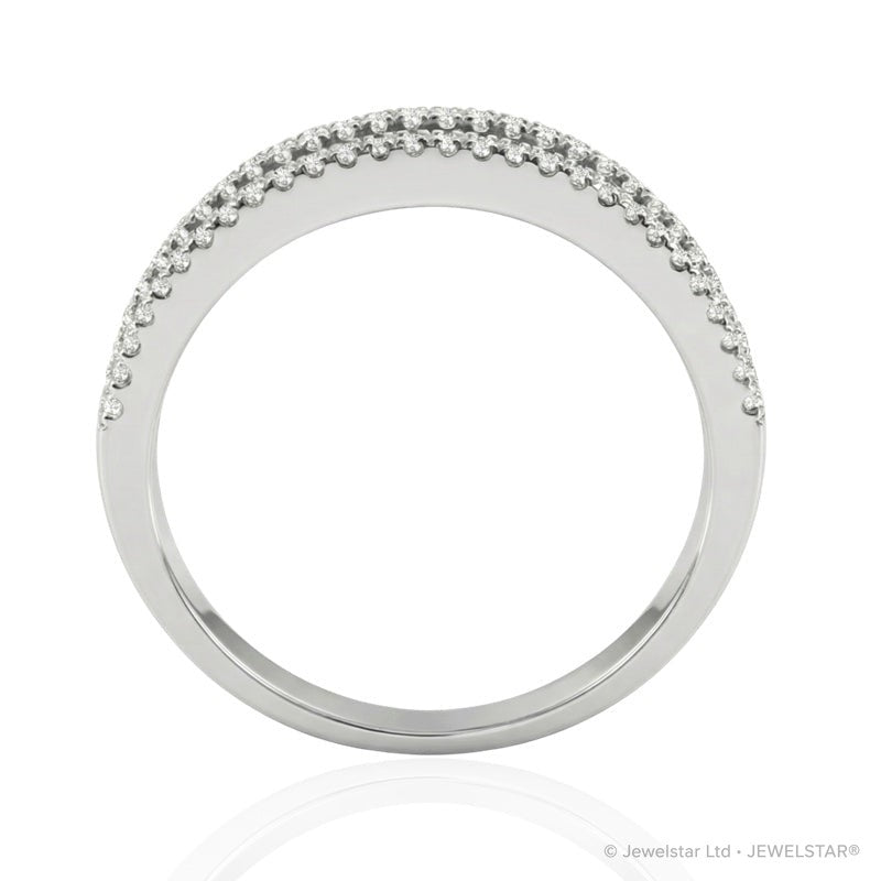 R-44642-RU-W   Diamond & Ruby Half Eternity Ring