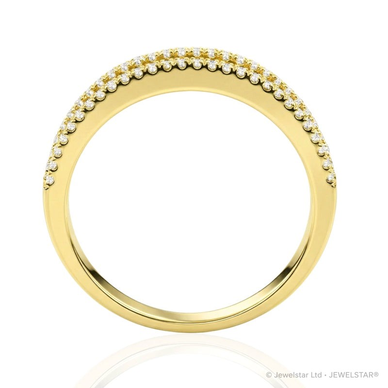 R-44642-RU-Y   Diamond & Ruby Half Eternity Ring