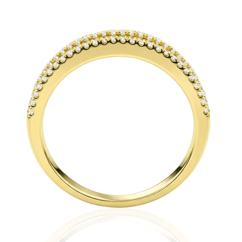 R-44642-RU-Y   Diamond & Ruby Half Eternity Ring