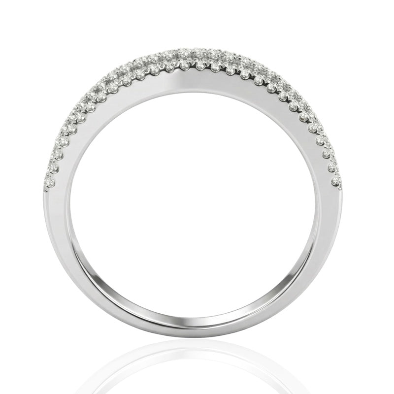 R-44642-SA-W   Diamond & Sapphire Half Eternity Ring