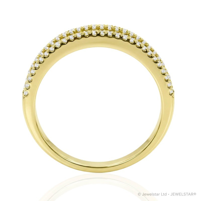 R-44642-SA-Y   Diamond & Sapphire Half Eternity Ring