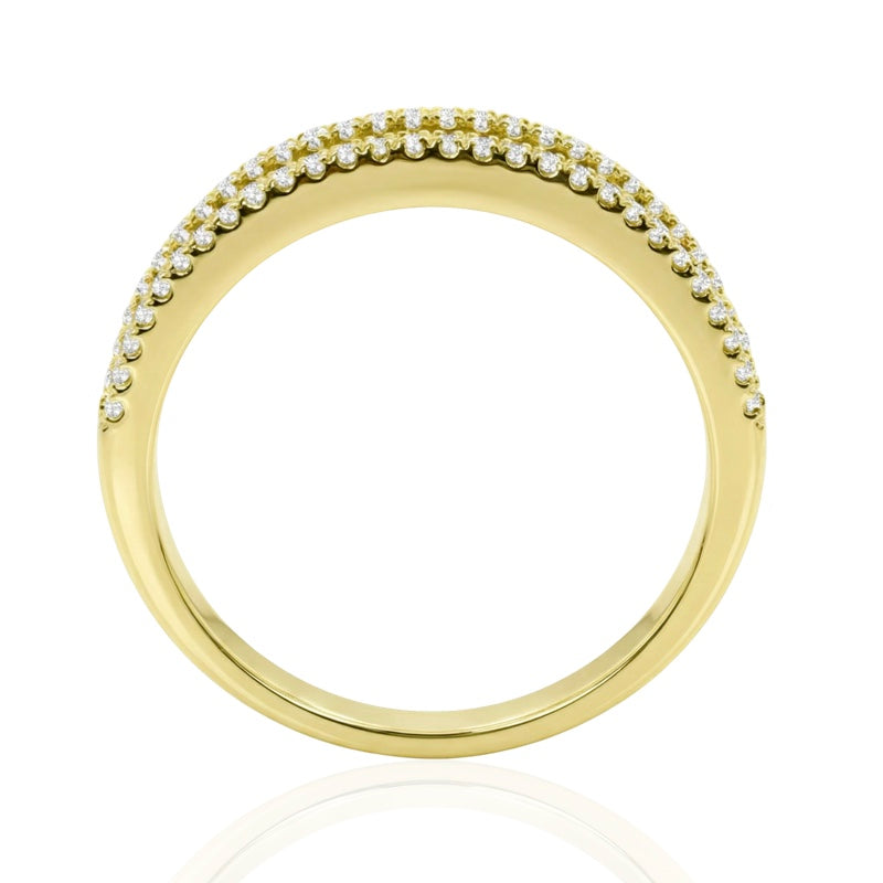 R-44642-SA-Y   Diamond & Sapphire Half Eternity Ring