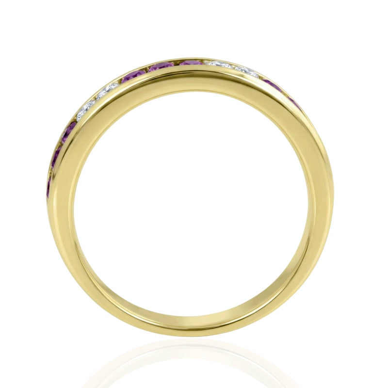 R-44644-RU-Y   Diamond & Ruby Half Eternity Ring