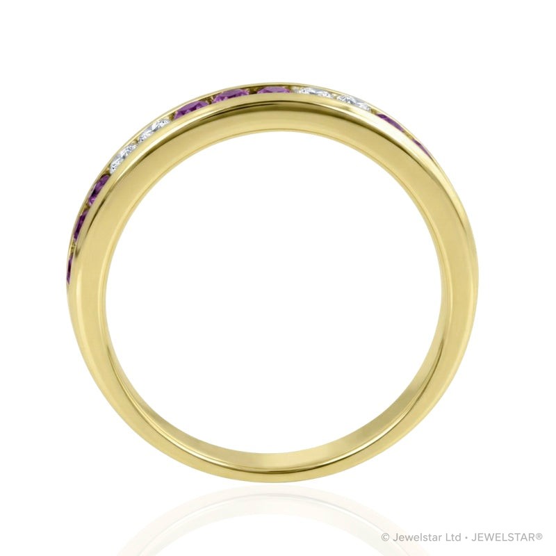 R-44644-RU-Y   Diamond & Ruby Half Eternity Ring
