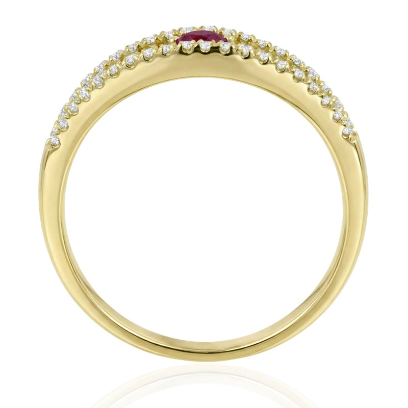 R-44645-RU-Y  Diamond & Ruby Dress Ring