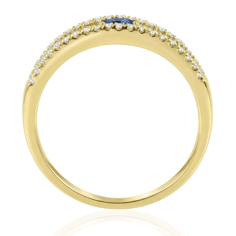 R-44645-SA-Y  Diamond & Sapphire Dress Ring