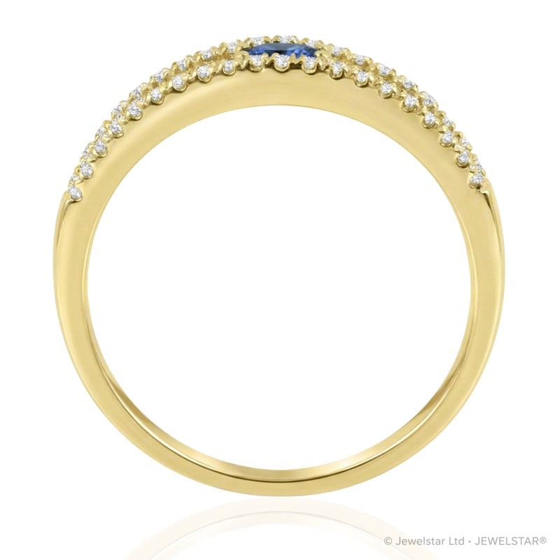 R-44645-SA-Y  Diamond & Sapphire Dress Ring