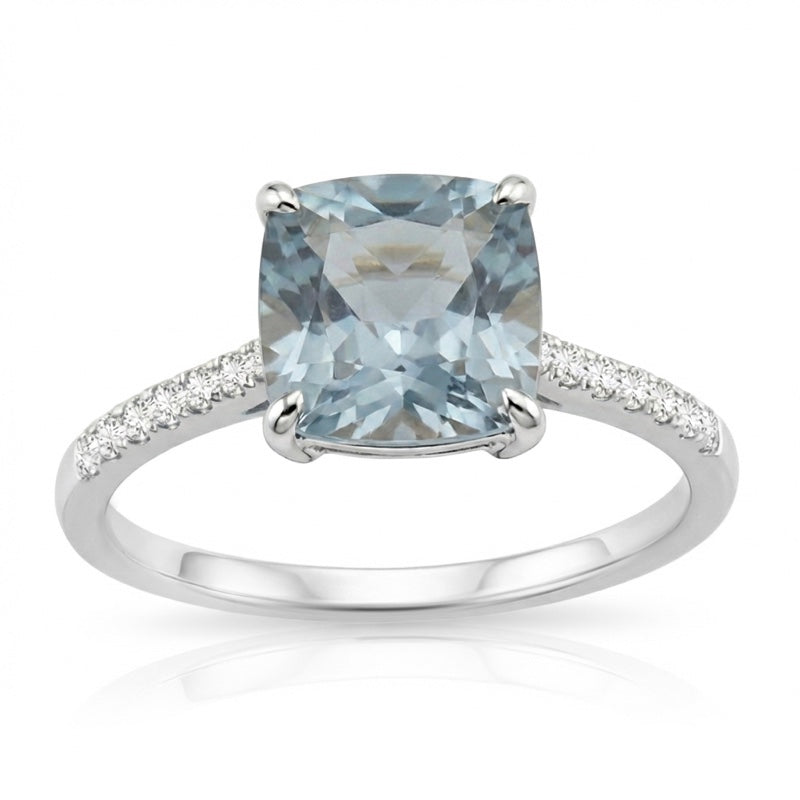 R-44647-BT-W  Diamond & Blue Topaz Dress Ring