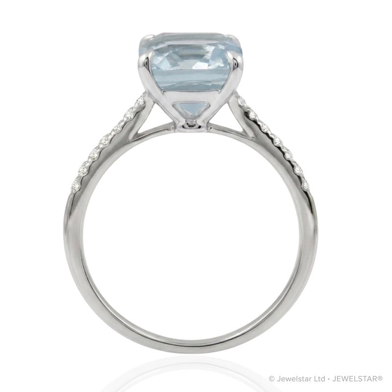 R-44647-BT-W  Diamond & Blue Topaz Dress Ring