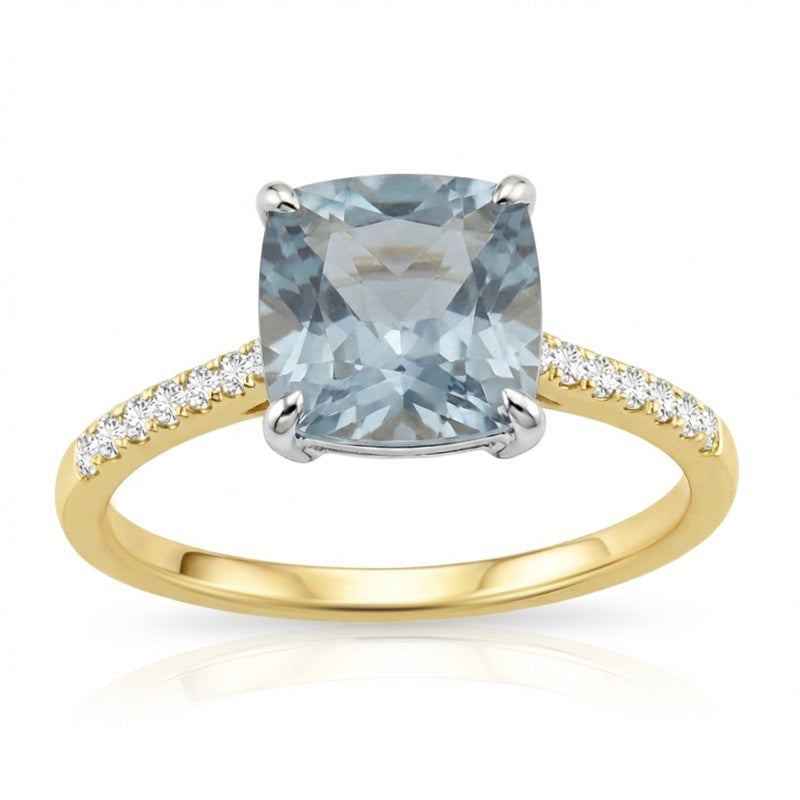 R-44647-BT-Y  Diamond & Blue Topaz Dress Ring