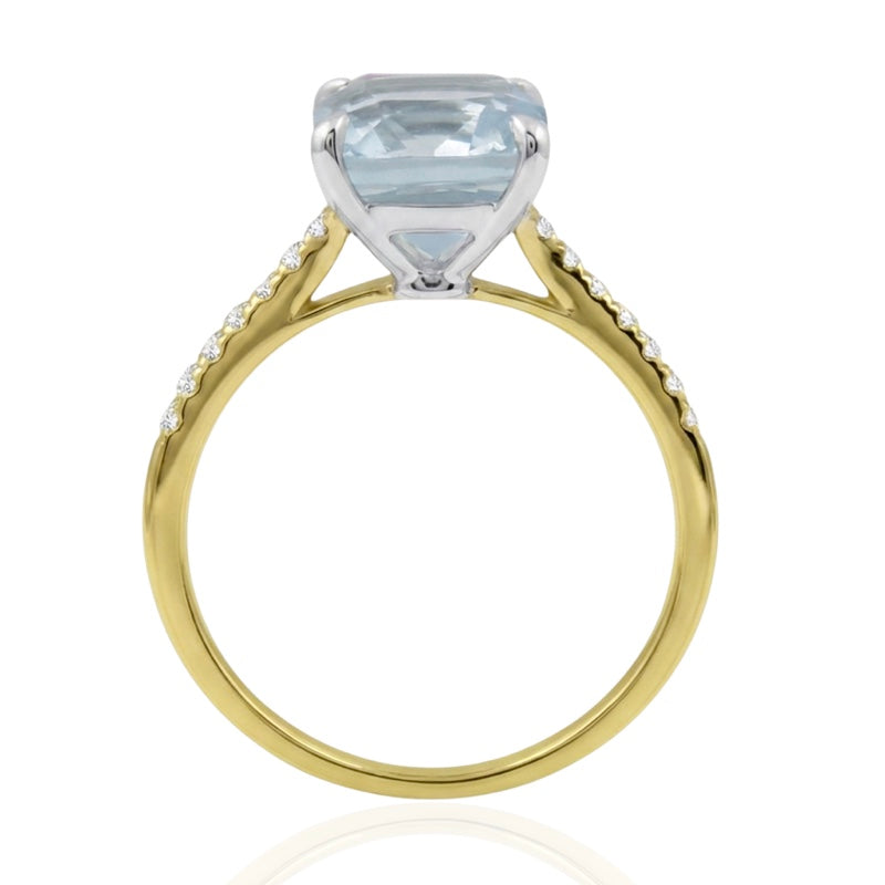 R-44647-BT-Y  Diamond & Blue Topaz Dress Ring