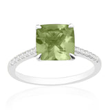 R-44647-PD-W  Diamond & Peridot Dress Rings