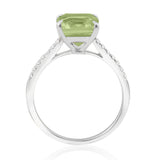 R-44647-PD-W  Diamond & Peridot Dress Rings