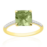 R-44647-PD-Y  Diamond & Peridot Dress Rings