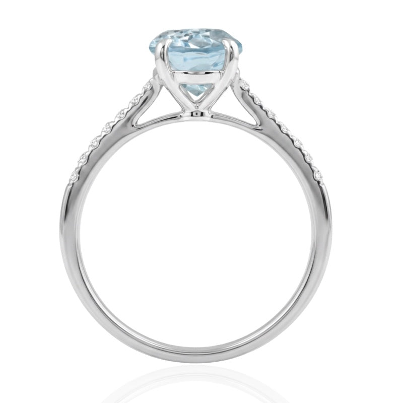 R-44648-BT-W  Diamond & Blue Topaz Dress Ring