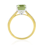 R-44649-PD-Y  Diamond & Peridot Dress Rings