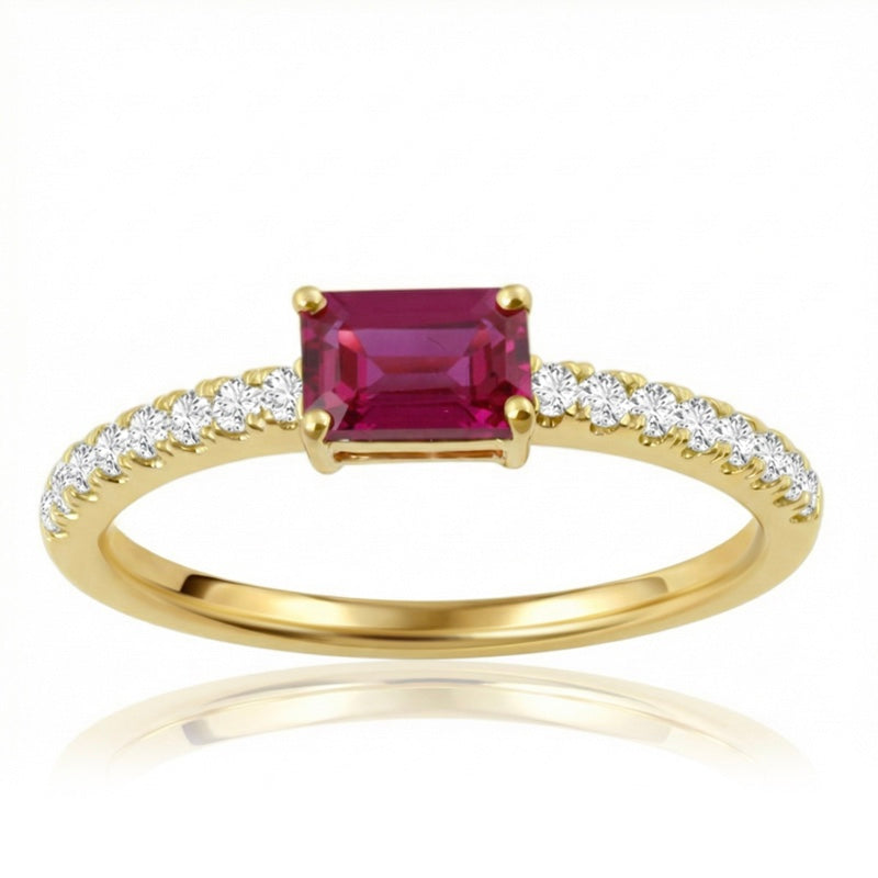 R-44650-RU-Y  Diamond & Ruby Dress Ring