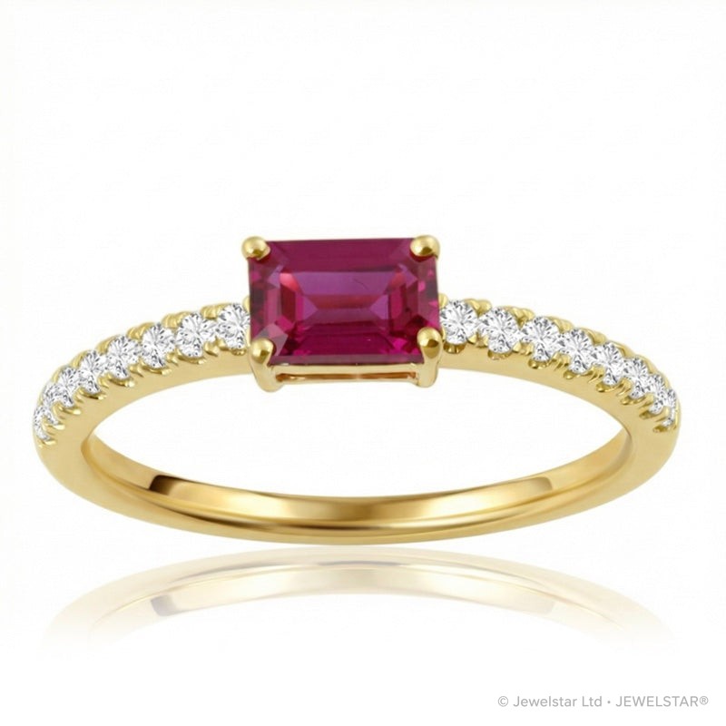R-44650-RU-Y  Diamond & Ruby Dress Ring