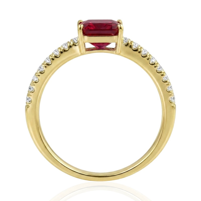 R-44650-RU-Y  Diamond & Ruby Dress Ring