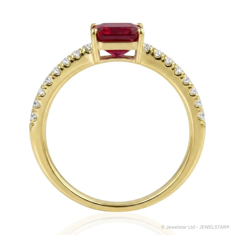 R-44650-RU-Y  Diamond & Ruby Dress Ring