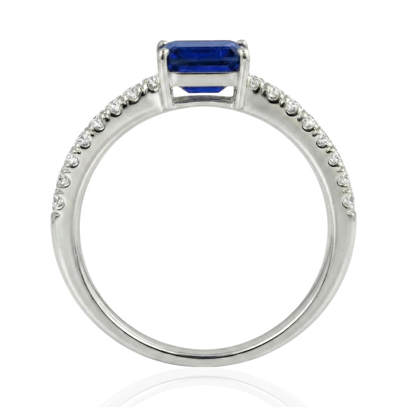 R-44650-SA-W  Diamond & Sapphire Dress Ring