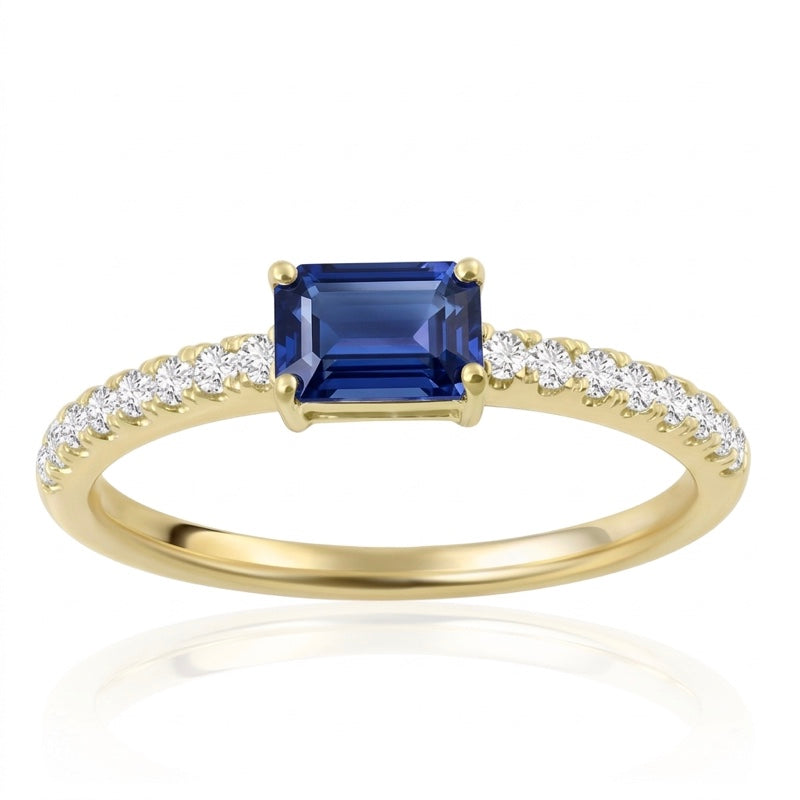 R-44650-SA-Y  Diamond & Sapphire Dress Ring
