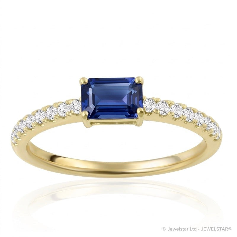 R-44650-SA-Y  Diamond & Sapphire Dress Ring