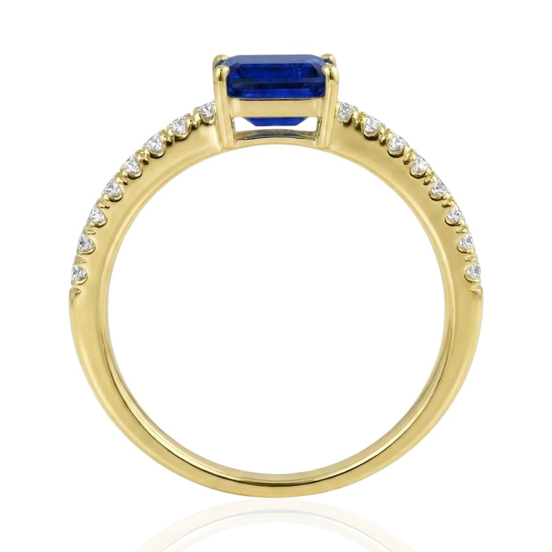 R-44650-SA-Y  Diamond & Sapphire Dress Ring