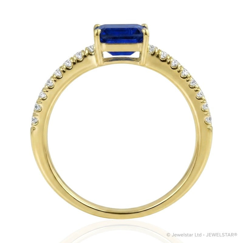 R-44650-SA-Y  Diamond & Sapphire Dress Ring